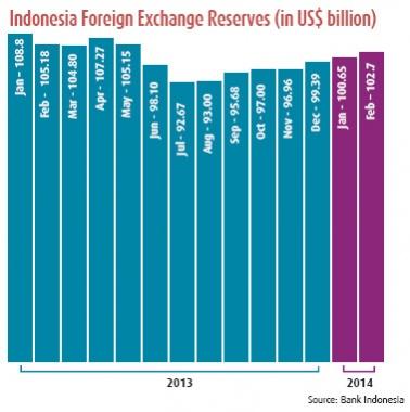 Feb FX reserves up $2 billion as foreign fund inflows grow