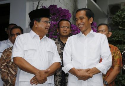 Prabowo & Jokowi After a Meeting In Jakarta