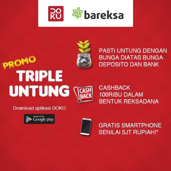 Selamat! Ini Nama Pemenang Cash Back Rp100.000 Promo Triple Untung DOKU-Bareksa