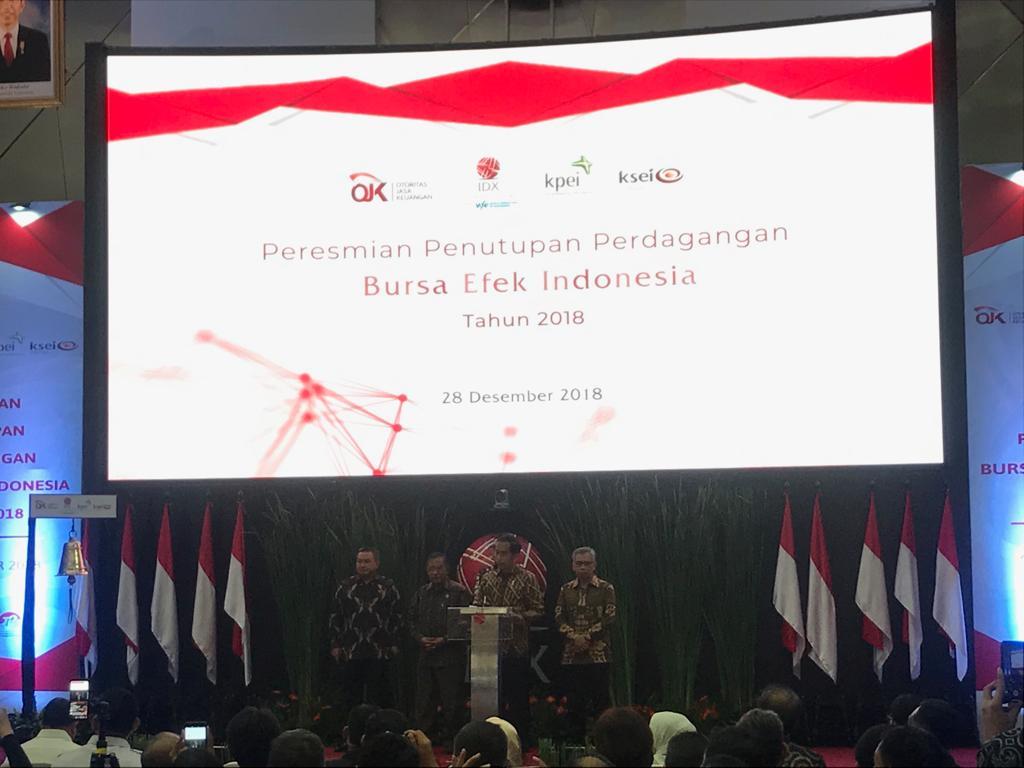 Perdagangan Bursa Resmi Ditutup Jokowi, IHSG Akhiri Tahun 2018 di Zona Hijau